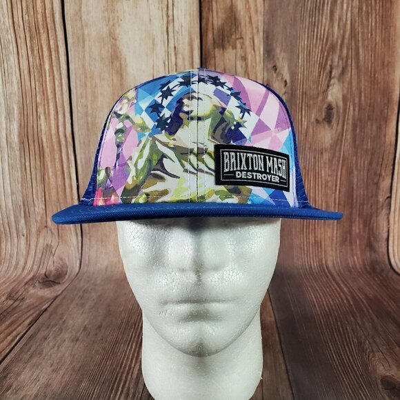 NWOT Brixton Mash Destroyer Adjustable Mesh Snapback Trucker Hat Cap Drew Estate - Picture 1 of 16